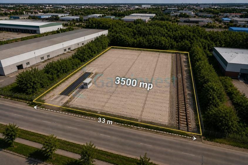 Teren de inchiriat cu platforma betonata si cantar in Oradea, Calea Borsului - 1
