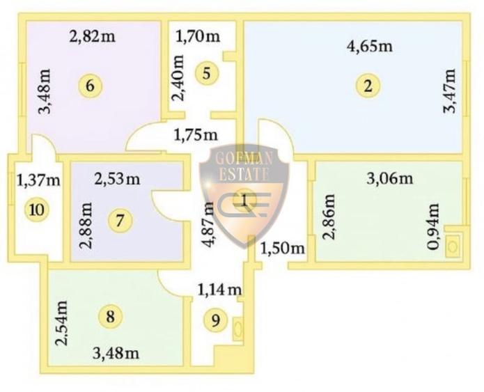 4 camere, Casa de Cultura / Balada, 71mp, et 2/4, 2 bai, balcon, gaze pe scara - 1