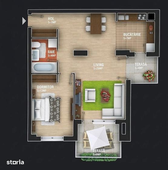 Apartament 2 camere Rose Garden Colentina Obor - varianta mare - 1