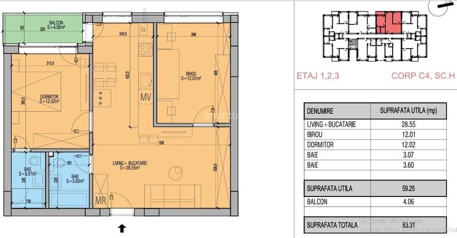 Piata Sudului, 3 camere studio/ central/ langa STB 440, 439 , cu capat metrou P-ta Sudului Piata Sudului, 3 camere studio/ central/ langa STB 440, 439 , cu capat metrou P-ta Sudului