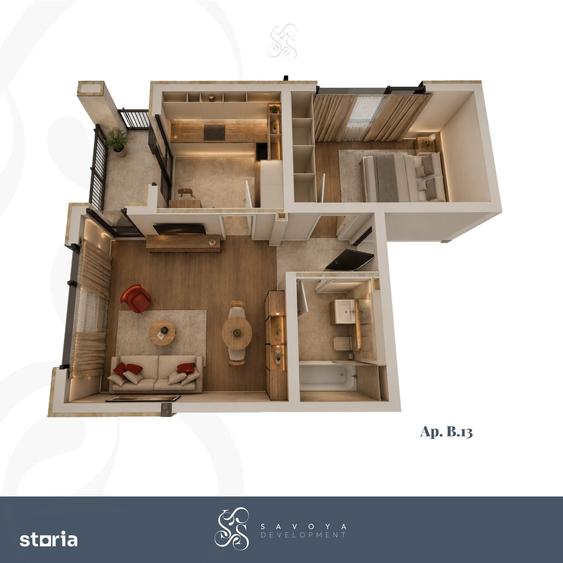 Apartament cu 2 camere în Șagului