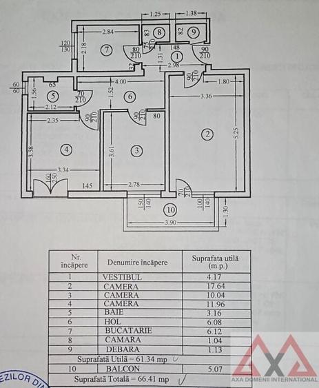 Apartament 3 camere Titan - metrou Grigorescu - bloc H - etaj 3 - 7