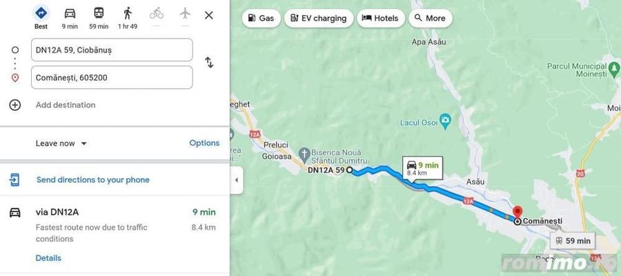 Casa la munte, teren 500 m2, - acces direct din DN12A - Ciobanus, Asau la 8Km de Comanesti - 8