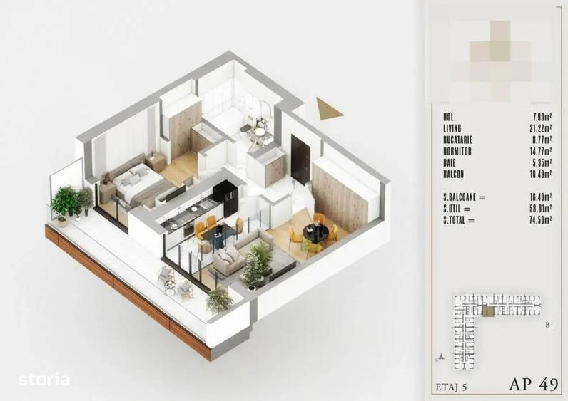 Apartament 2 camere decomandat STB Pallady comision 0 - 3