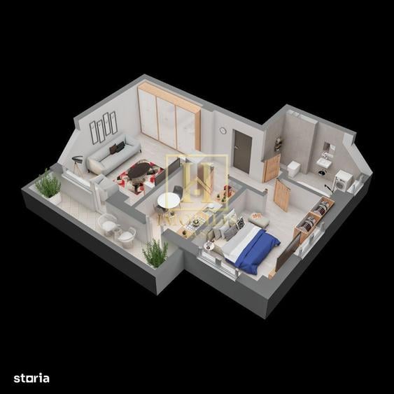 Apartament 2 camere D 60 mp NOU intabulat Pasaj O. Bancila 134640 euro - 6