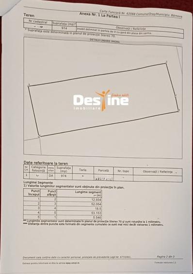 Barnova - Teren Intravilan 974 Mp, utilitati, drum betonat - 3