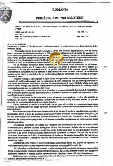 4 X Loturi Teren Intravilan in Saftica - Balotesti |  100m de DN1 - 10