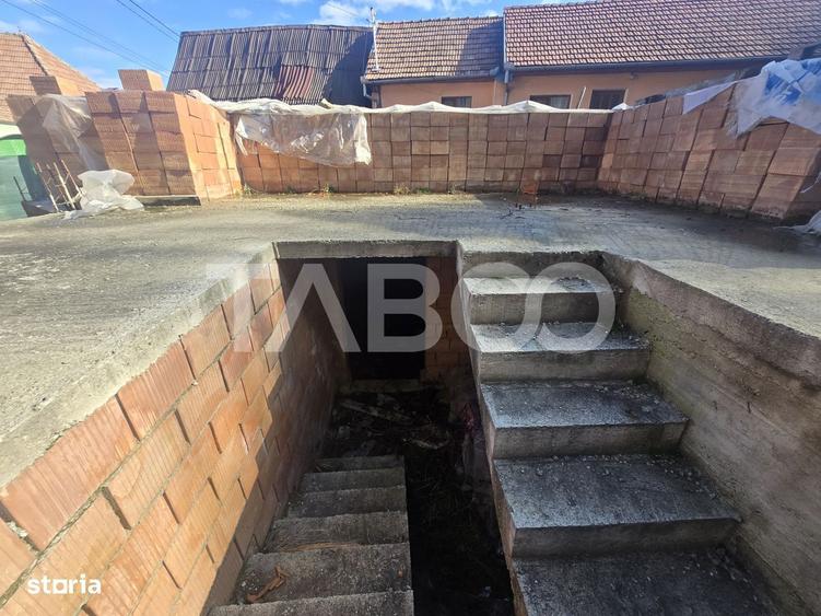 Teren de vanzare 436mp intravilan si fundatie cu proiect casa Rasinari - 7