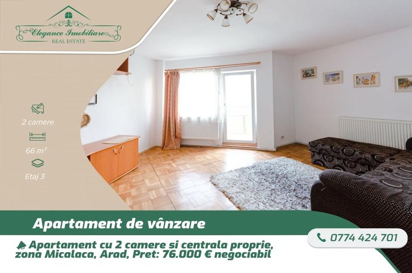 Apartament cu 2 camere și centrală proprie - 1