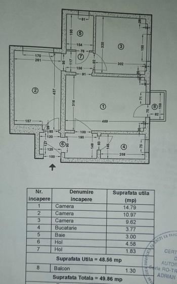 Apartament cu 3 camere semidecomandat în P-ța Reșița