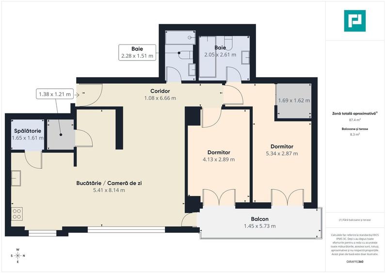 Apartament 3 cam. spatios Erou Iancu zona Baneasa - 15