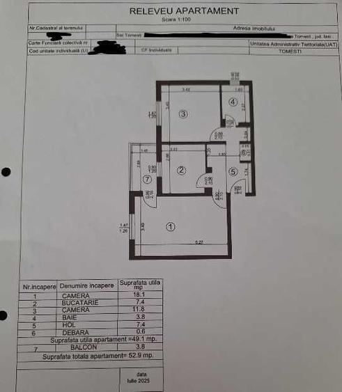 Apartament 2 camere Tomesti - Iasi, persoana fizica - 1