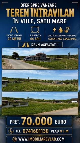 Ofer spre vanzare teren intravilan Viile Satu Mare - 1