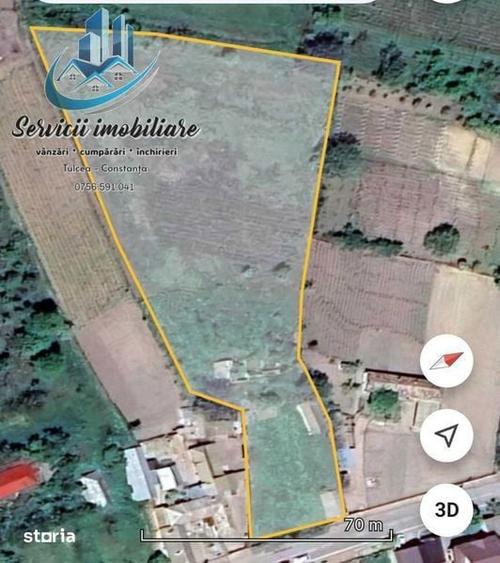 Teren intravilan (8,5 Euro/mp) Sat Visterna, jud. Tulcea 5.800 mp - 6
