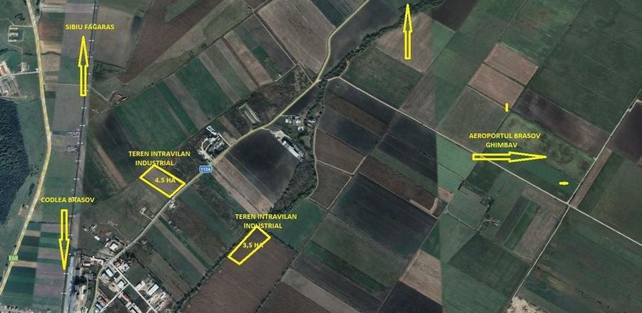 Teren intravilan industrial Codlea cu autorizatie de constructie. - 1