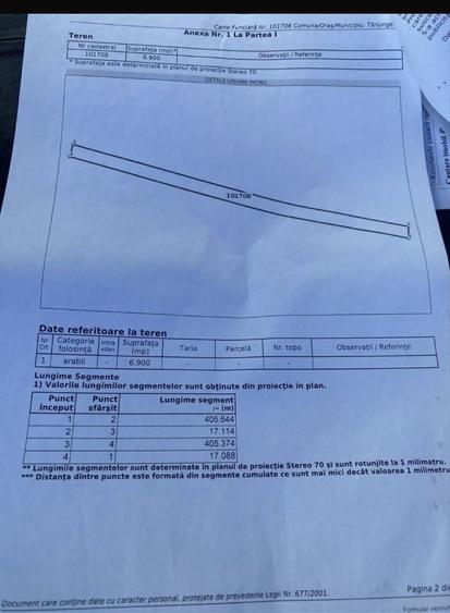 Teren la drum, 6900mp - 2