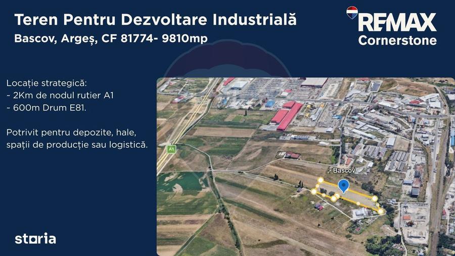 Teren industrial intravilan 9.810 mp Bascov, acces A1, E81 - 3