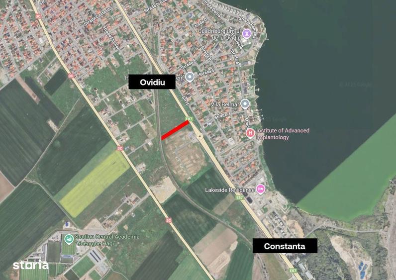 Teren 2.500 mp Ovidiu vis-a-vis de Insula Ovidiu (sens giratoriu) - 1