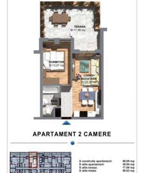 Apartament cu 2 camere si terasa generoasa bloc nou - 7