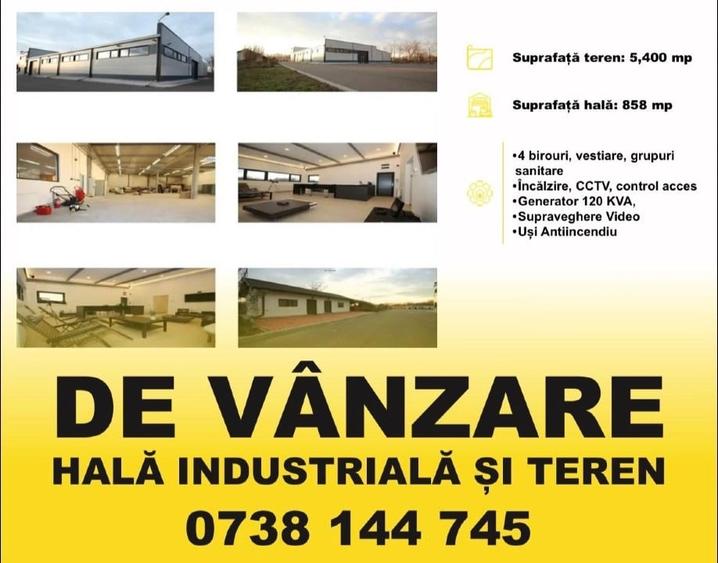 Hala 858 mp + teren 5,400 mp Randament 8.2% Contesti, Dâmbovița - 5