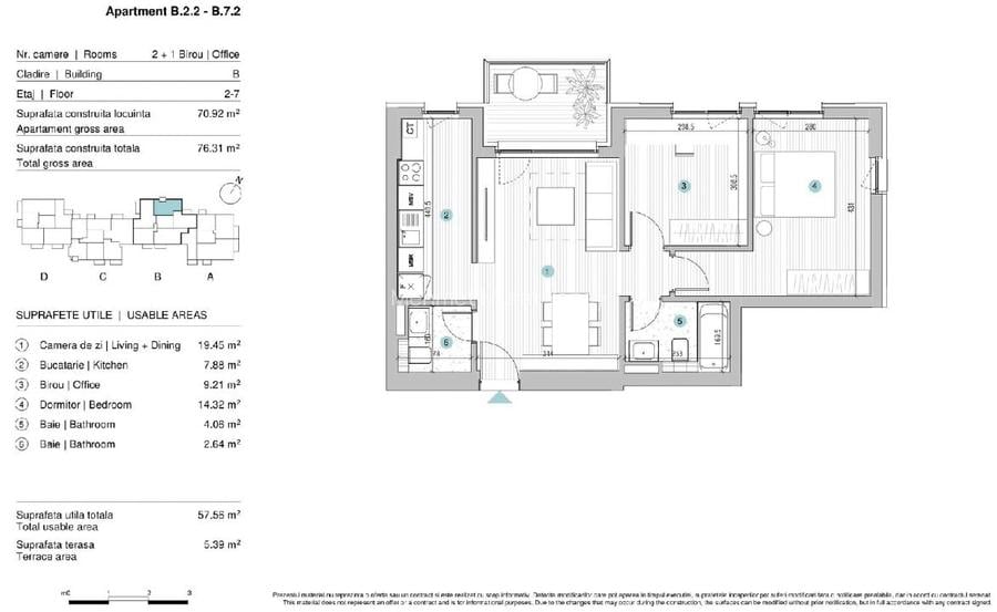 Escape Residence - Ap. modern 3 camere + mobilat + boxa + parcare Străulești Buc