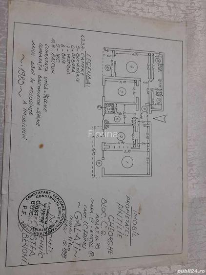 Vand apartament 4 camere in ICFrimu ,etajul 4 strada Nae Leonard,decomandat,negoci fara imbunatatiri