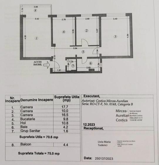 Apartament cu 3 camere decomandat - zona Dacia - 4