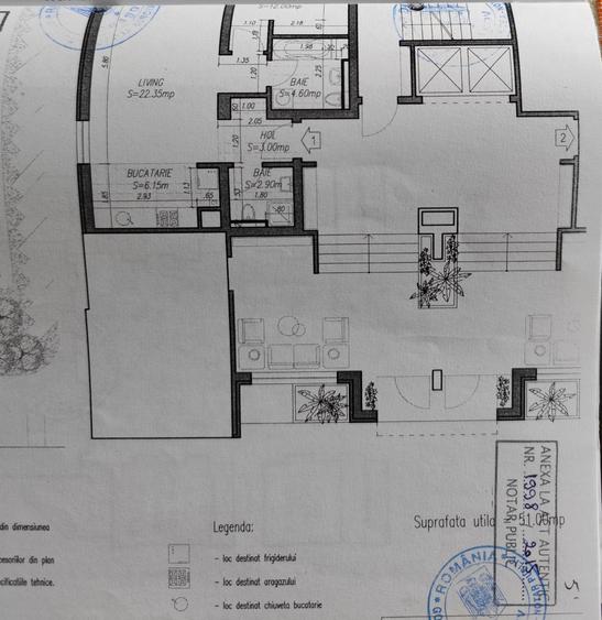Apartament cu 2 camere semidecomandat în Central