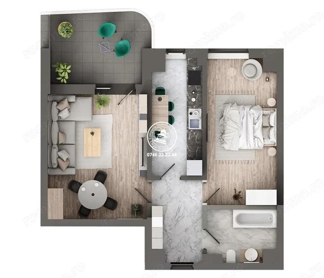Apartament Nou 2 camere de vanzare Galata, - 2
