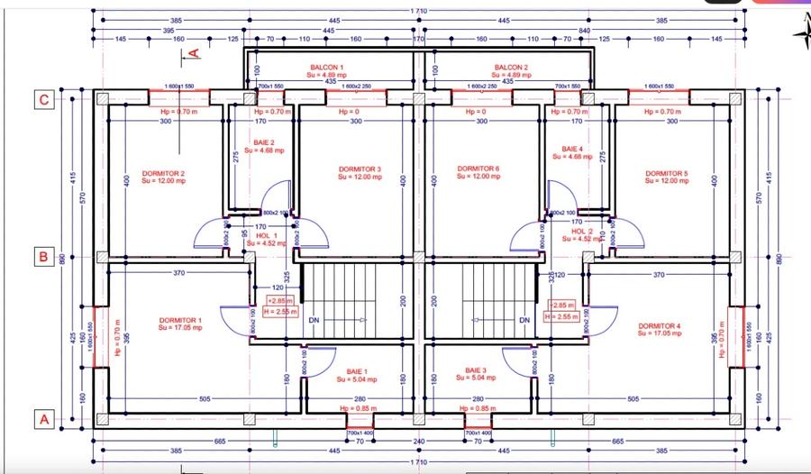 Duplex cu 3 camere cu Canalizare în Nord