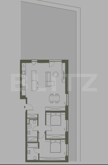 COMISION 0! Apartament 3 camere, 89 mp, terasa 86 mp - 2