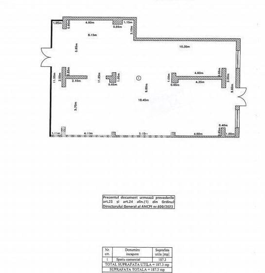 Obor - Avrig Park | Spatiu Comercial 187 mp + Terasa 42 mp | Vitrina 1 - 6