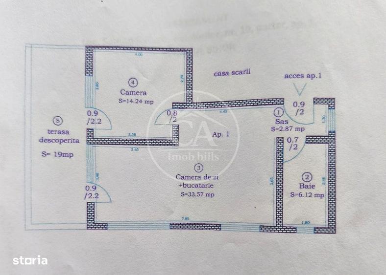 Apartament cu 2 camere decomandat în Sântandrei