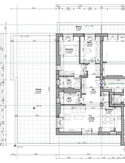 Penthouse cu terasa de 110 mp 3 camere | Etaj 9 | Predare la cheie - 2