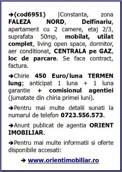 Faleza Nord, Delfinariu, 2 camere, mobilat, gaze, inchirieri Constanta - 8