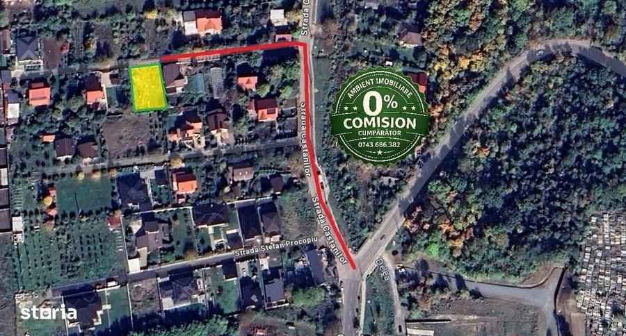 Teren intravilan 550 mp, cu toate utilitatile, zona CASTANILOR; - 1