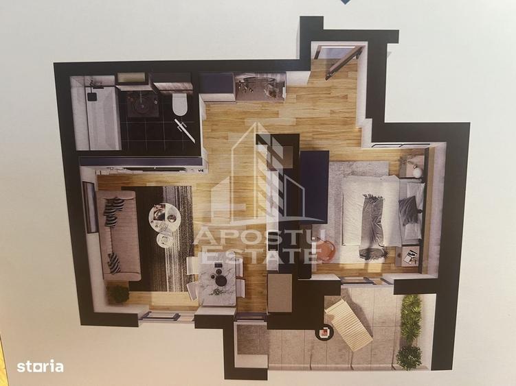 Apartament cu 2 camere decomandat în Torontalului