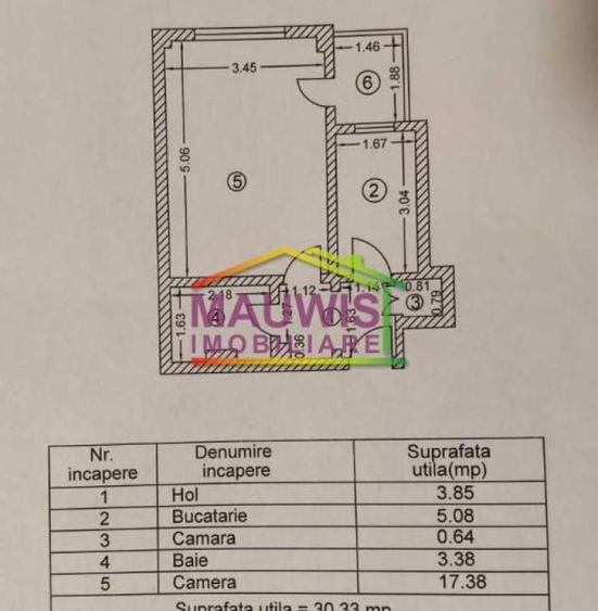 8 min Metrou Piata Iancului garsCf.1 decomandat 34mp bloc1981 reabilit - 1