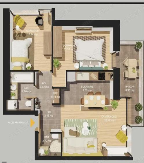 Apartament 3 camere in Cotroceni - 2