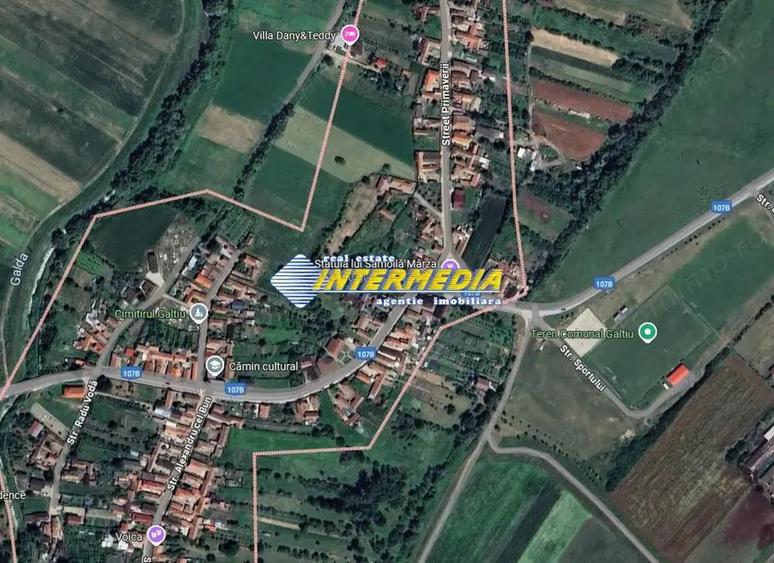 OKAZIE ! Teren Intravilan imprejmuit 2560 mp cu deschidere 29 m. Santimbru Galtiu CENTRAL toate - 2