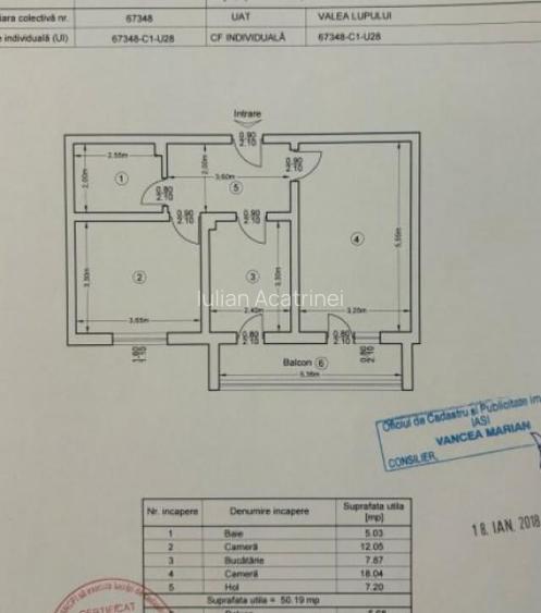 APARTAMENT 2 CAM, DECOMANDAT, BLOC 2018, MOBILAT UTILAT, 2 L