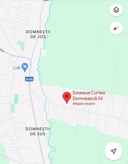 Teren Domnesti | Soseaua Curtea Domneasca | 1060 Mp-intravilan |2 Loturi de 530m - 2