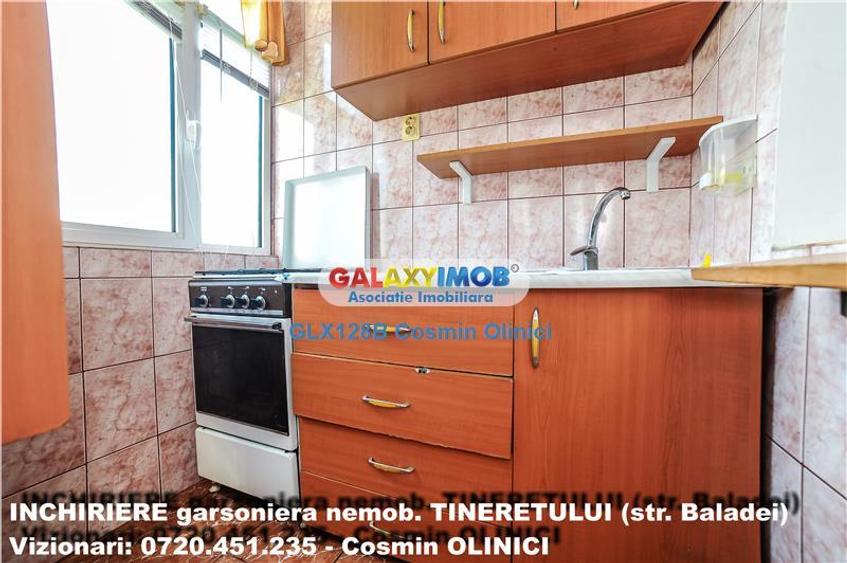Garsonieră decomandată, mobilată în Tineretului