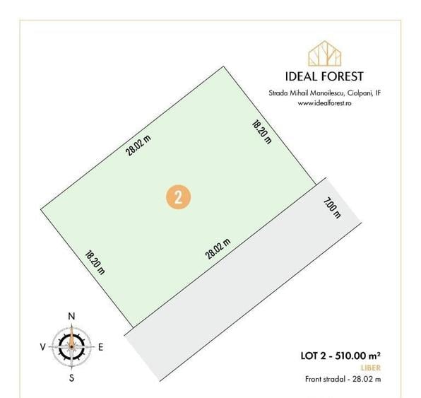 Lot de teren, Izvorani, Snagov! Deschidere la padure, 510mp - 1