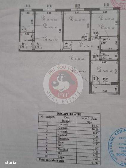 Apusului | 4 camere | Semidec | 62mp | B11900 - 1
