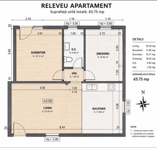 Apartament 2 camere parter cu curte proprie - 1