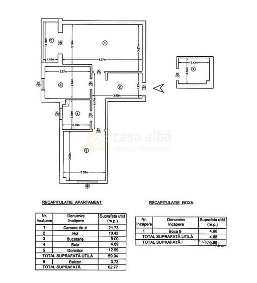 Pacurari - Colina Insorita, 2 camere decomandat, parcare + boxa Pacurari - Colina Insorita, 2 camere decomandat, parcare + boxa