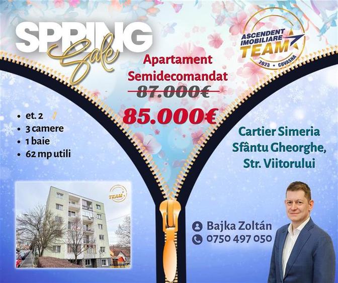 3D& FILM! Apartament 3 camere,etaj 2, areal apreciabil, Simeria,Sfantu Gheorghe - 1