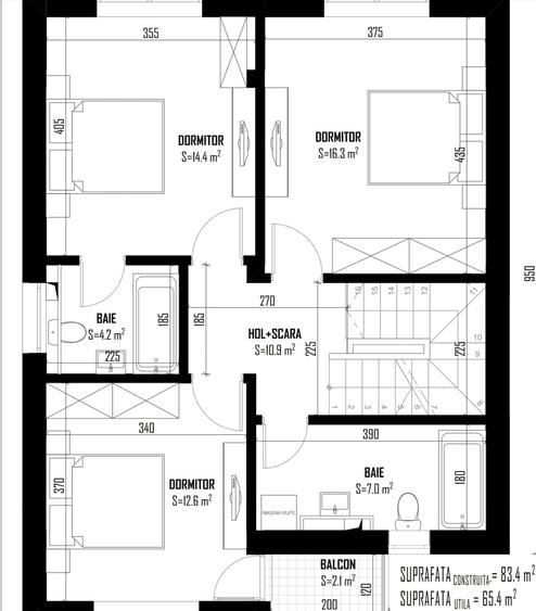 vila 4 camere si mansarda,str GHIDIGENI,incalzir pardoseala,comision 0 - 3