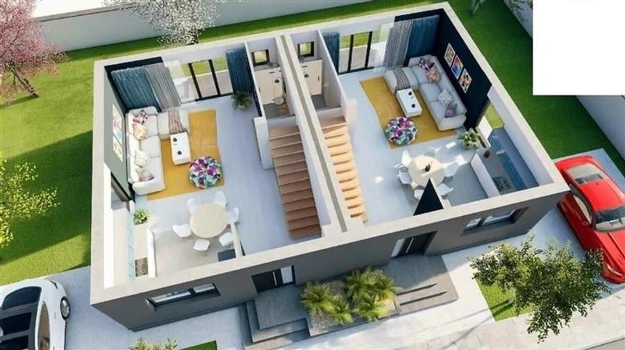 Vila tip duplex P+1E cu 4 camere proiect finalizat Tunari comision 0% - 3